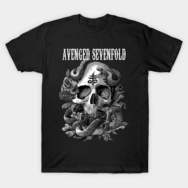 AVENGED SEVENFOLD BAND MERCHANDISE T-Shirt by Rons Frogss